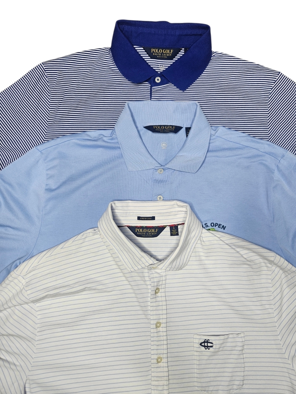 Ralph Lauren Polo Golf Lot Of Three Mens Polo Shirts Sz Large